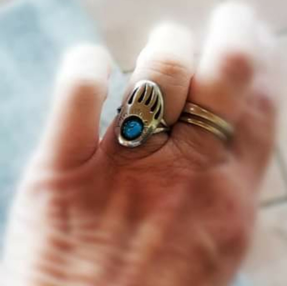 Vintage 4 piece Native American SS & Turquoise - Picture 6 of 6